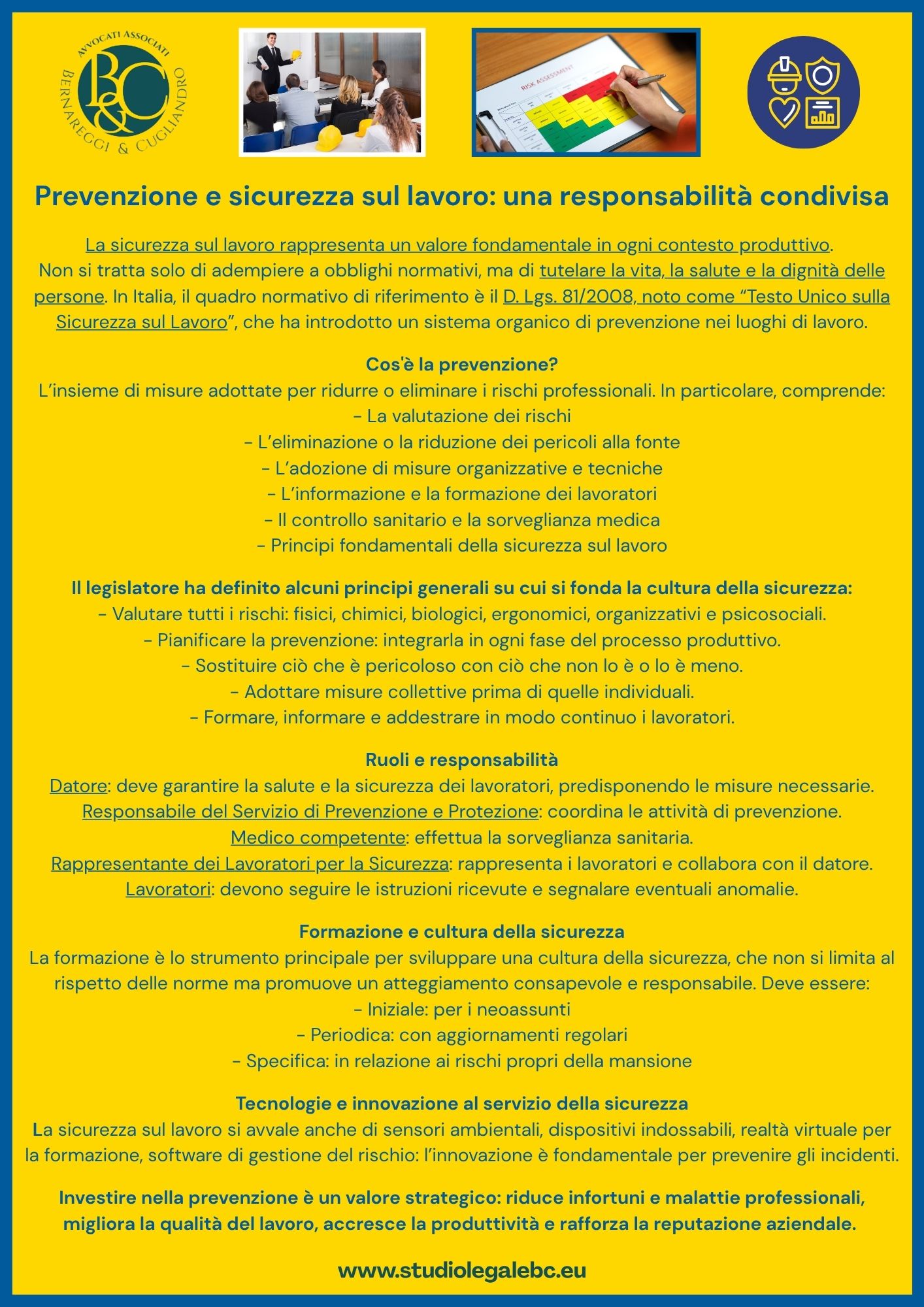 prevenzione e sicurezza sul lavoro