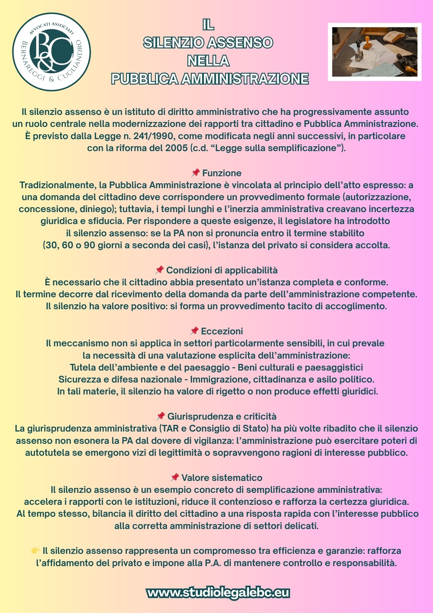 Il silenzio assenso nella P.A.