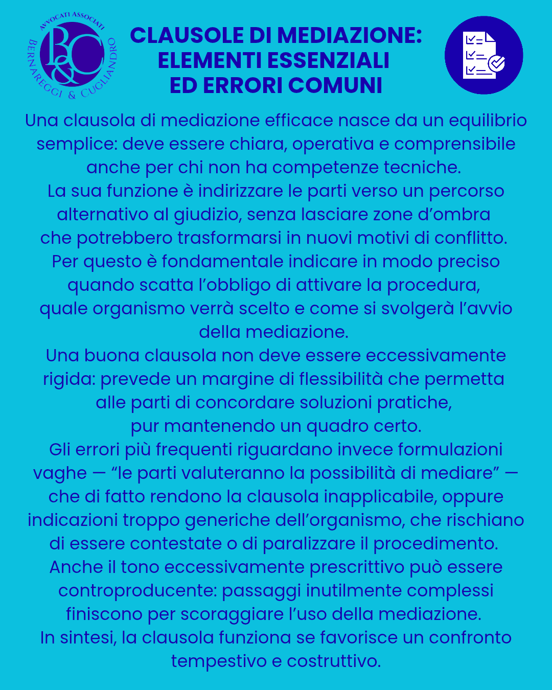 Clausole mediazione 